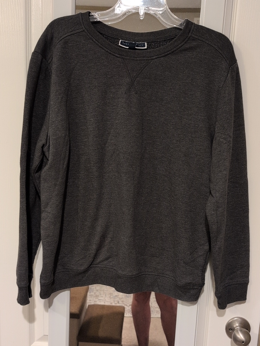 Karen Scott Women's Crewneck Sweater - Charcoal Gray